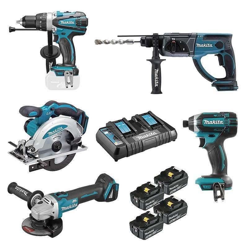TORQUEMAX®️ Set mit 5 Werkzeugen MAKICH DLX5039PTJ – 18V Lithium-Ionen (4 x 5 Ah)