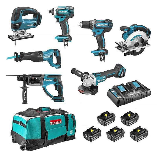 PROWORK®️ Pack 7 Werkzeuge MAKICH DLX7013PT1 18V (5x5Ah